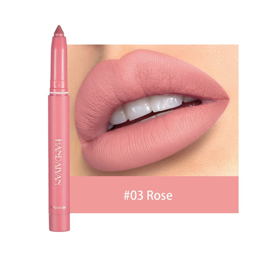 Luxelip Vault™ by Handayan – 12 Matte Nude & Pink Shades for All-Day Perfection